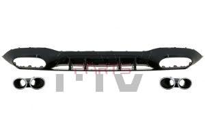 Difusor com Ponteiras para Mercedes Classe A Sedan V177 look 45 (2018-)