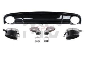 Difusor com Ponteiras Audi A7 4G (2010 a 2014) Look RS7