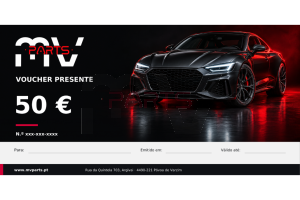 Voucher Presente MV Parts — 50 € | Ofereça a Liberdade de Escolher